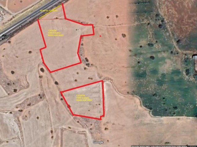 7 und 4 Hektar großes Grundstück mit 96 Zonen für Investitionen in herrlicher Lage in der Nähe der Kreuzung Nikosia Cukurova.