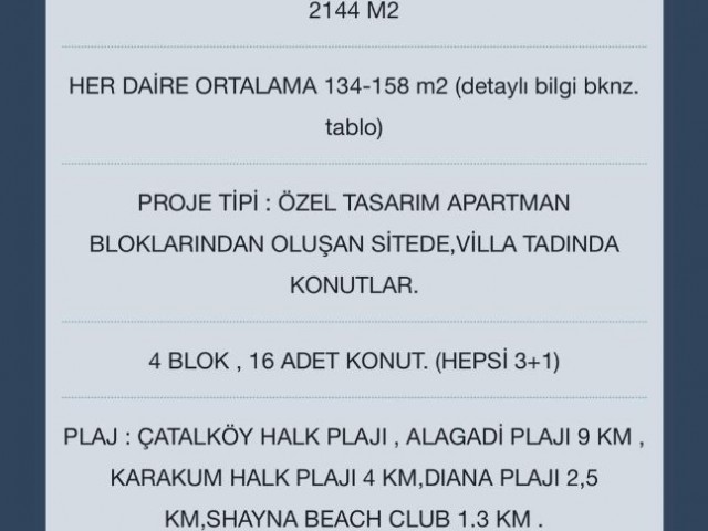 SATILIK GİRNE ÇATALKÖY 3+1 ORTAK HAVUZLU DAİRE (270823Dep01)