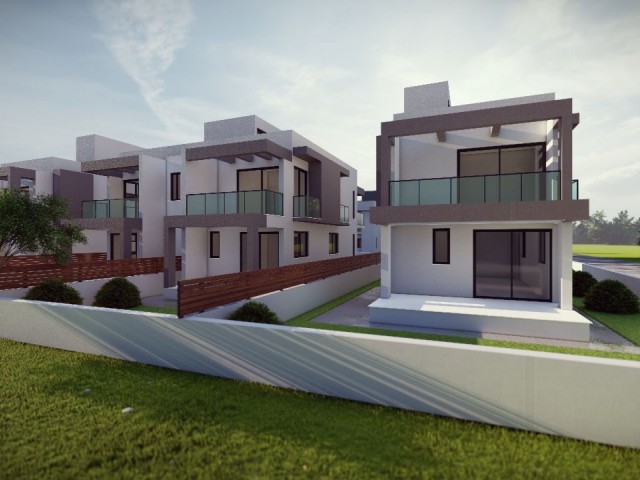 Semi-Detached Villas for Sale in Karsıyaka Kyrenia have a private garden and terrace