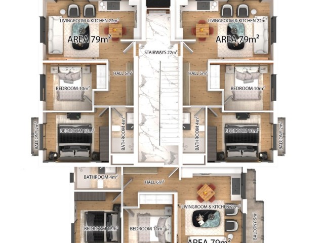 Alsancak 2 +1 satılık daıre proje asamasında