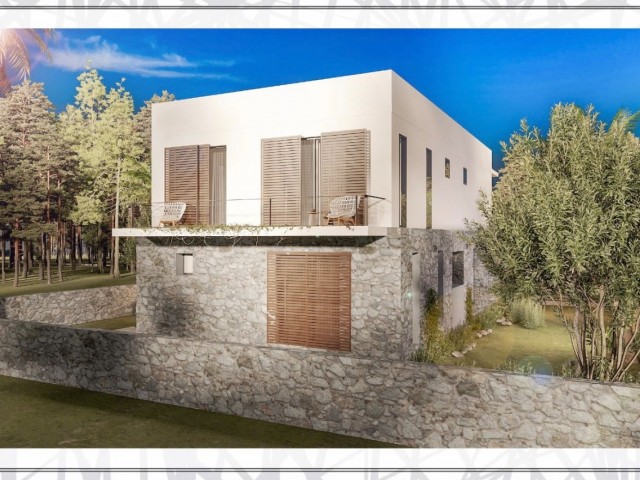 Ultra Luxurious 4+1 Modern Fully Detached Villa Project with Private Swimming Pool at Walking Distance to the Sea in Girne Lapta Region!