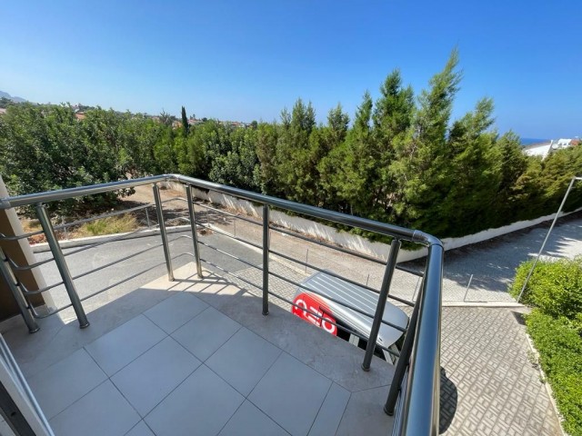 Furnished 1+1 Flat with a Large Terrace FOR SALE in a Site with a Pool in Alsancak Region!