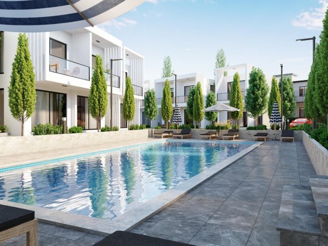 3+1 Semi-detached Villas for Sale in Cyprus Iskele, in a Site Where You Can Enjoy Modern Life!