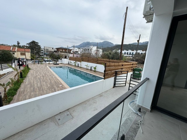NEW Ground Floor Apartment with Shared Pool in Alsancak Area FOR SALE!
