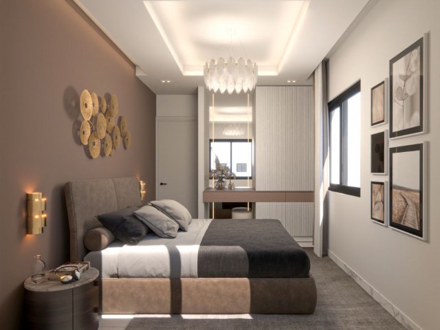 2+1 آپارتمان با طبقه همکف و تراس طبقه 1 برای فروش با موقعیت مکانی زیبا و طراحی های مدرن در منطقه نیکوزیا گونیلی!
