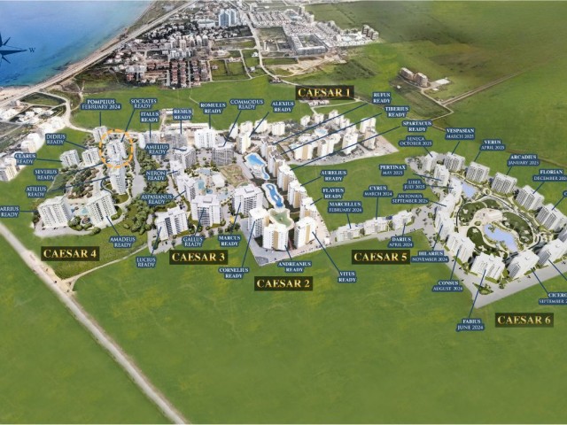 CAESAR RESORT 4 / READY 1+1 APARTMENT FOR SALE