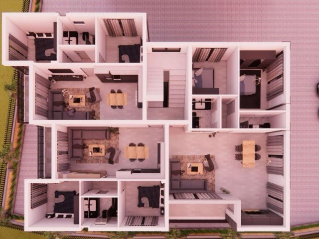 آپارتمان 2+1 بسیار زیبا و با کیفیت در لاپتا - تکمیل پروژه اکتبر 2024