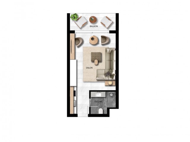 Studio for sale in Courtyard Platinum project with  payment plan