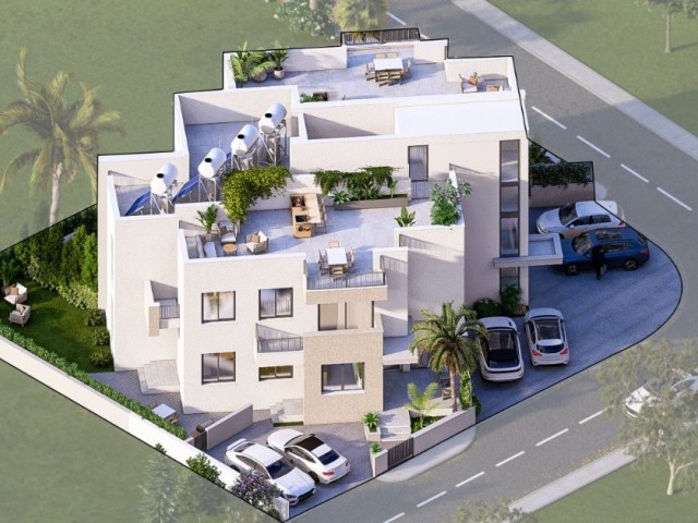 Flats for Sale Consisting of Only Four Flats in Nicosia Bayıkent Region,