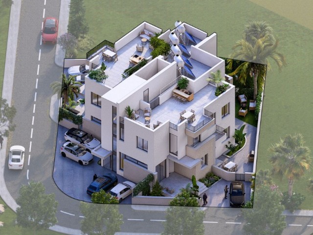 Flats for Sale Consisting of Only Four Flats in Nicosia Bayıkent Region,