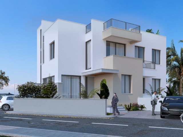 Flats for Sale Consisting of Only Four Flats in Nicosia Bayıkent Region,