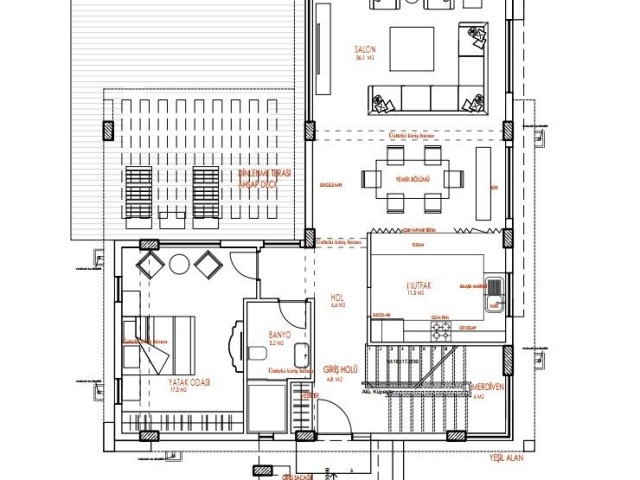 3+1 И 4+1 ВИЛЛЫ ДЛЯ ПРОДАЖИ В РАЙОНЕ РЕСТОРАНА АЛСАНДЖАК СЕВЕНЕР ** 