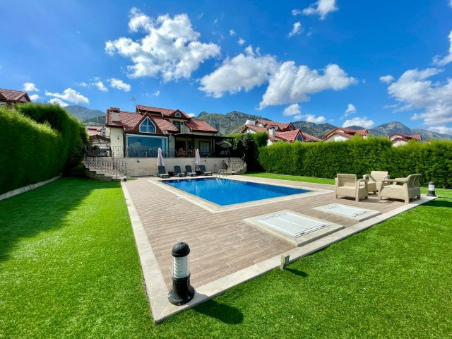 DETACHED VILLA WITH SWIMMING POOL FOR SALE IN GIRNE-ÇATALKÖY REGION, INTERESTED WITH NATURE