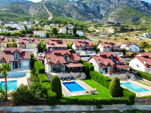 DETACHED VILLA WITH SWIMMING POOL FOR SALE IN GIRNE-ÇATALKÖY REGION, INTERESTED WITH NATURE