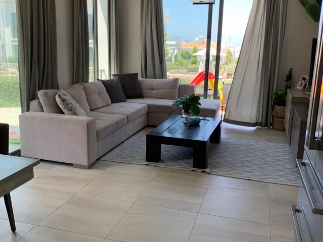 GIRNE ALSANCAKTA, CYPRUS TOWNHOUSES,SPACIOUS AND MODERN 2+1, PRIVATE GARDEN, ESCAPE BEACH 200M, SHARED POOL, VERY PRIVATE SITE WITH CLEAN AND WELL-MAINTAINED, CAFE ** 