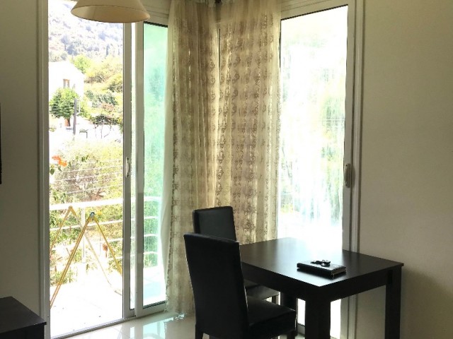 GIRNE ALSANCAK , 1 BEDROOM WITH BALCONY , GREAT VIEWS , PRIVATE TERRACE , FURNISHED , READY TO MOVE IN