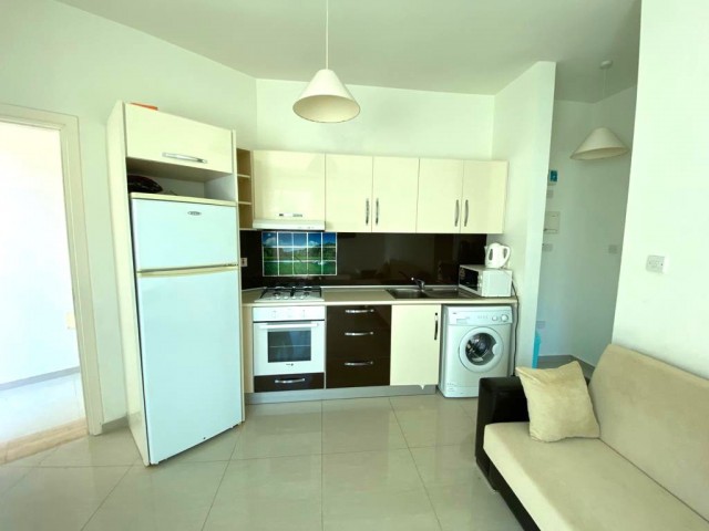 GIRNE ALSANCAK , 1 BEDROOM WITH BALCONY , GREAT VIEWS , PRIVATE TERRACE , FURNISHED , READY TO MOVE IN