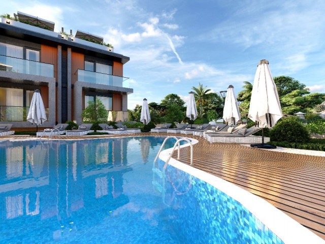 NEW PROJECT NEAR NECAT BRITISH COLLEGE IN ALSANCAK, KYRENIA!!!! 1+1 AND 2+1 FLATS FOR SALE IN A SITE WITH POOL!!!! MISSABLE OPPORTUNITY!!! HIGH RENTAL INCOME!!!