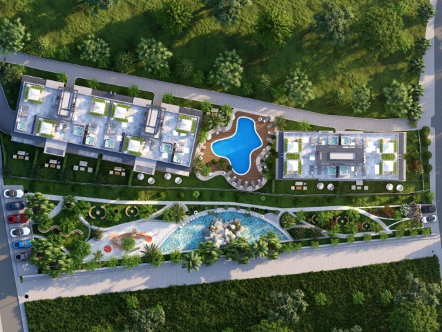 NEW PROJECT NEAR NECAT BRITISH COLLEGE IN ALSANCAK, KYRENIA!!!! 1+1 AND 2+1 FLATS FOR SALE IN A SITE WITH POOL!!!! MISSABLE OPPORTUNITY!!! HIGH RENTAL INCOME!!!