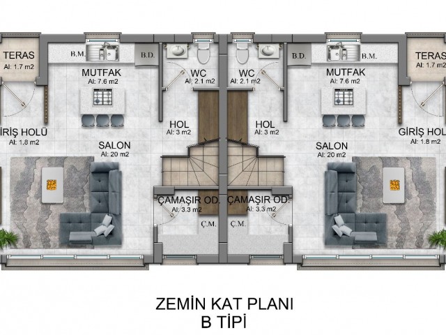 NEW PROJECT IN KYRENIA LAPTADA!!! EXTRA CLASS 2+1 APARTMENTS WITHIN 500 METERS TO THE SEA !!!