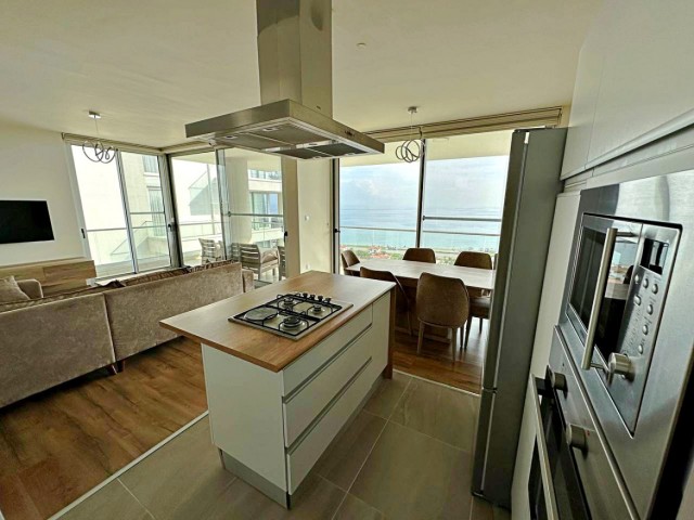 Apartment 2+1 in Abelia, in Bogaz, stunning panoramas of the sea and mountains!