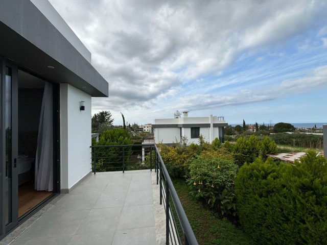 NEAR NECAT BRITISH COLLEGE IN GIRNE ALSANCAK!!!! NEW TWO-STOREY 3+2 LUX VILLA FOR SALE WITHIN THE SITE!!!! A MUST BE MISSED OPPORTUNITY FOR THOSE WHO LOVE PRIVACY AND SILENCE!!!