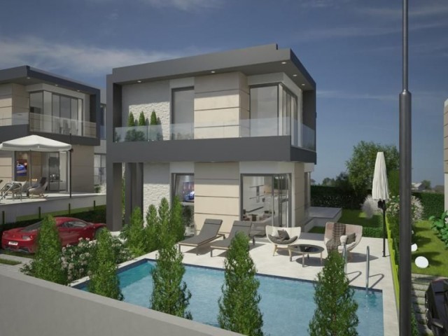 3+1 Villa mit privatem Pool in Kyrenia Alsancak, Lieferung nach 3 Monaten