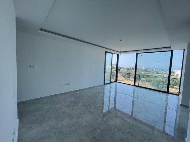 3+1 Residence Flat for Sale in Girne Bellapais with Perfect Sea View, Generator, Parking Lot, Parent Bathroom