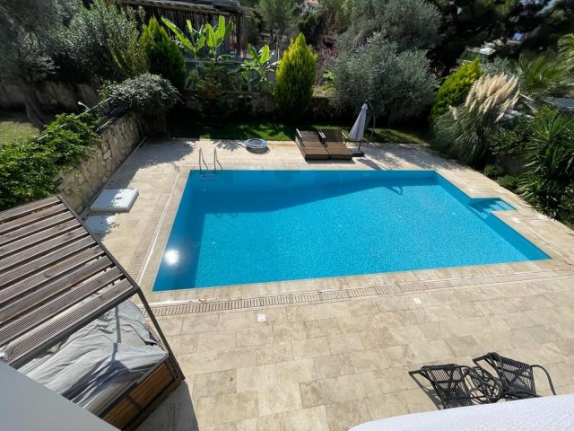 4+1 Villa for Sale in Kyrenia Alsancak with Private Pool, Large Garden and Solar Panels System