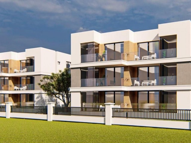 Opportunity Flats from a 2+1 Project for Sale in Alsancak, Kyrenia, with Sea and Mountain Views, Shared Pool, Close to the Main Street