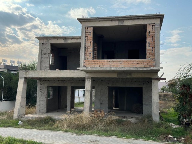 Half Construction and 2 semi-detached villas with villa project for sale in Hamitköy