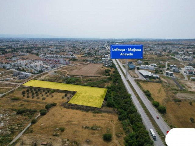 LAND WITH COMMERCIAL PERMISSION ON THE NICOSIA-MAGUSA MAIN ROAD