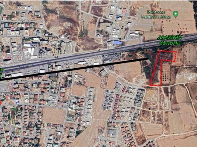 LAND WITH COMMERCIAL PERMISSION ON THE NICOSIA-MAGUSA MAIN ROAD