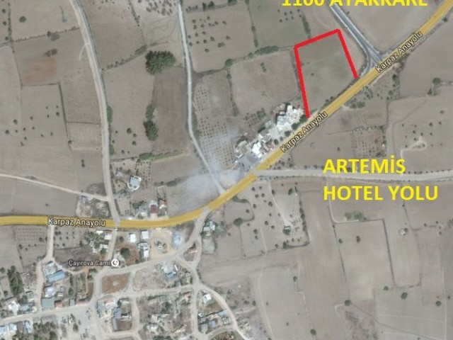 7 ACRES OF 3 EVLEK TURKISH LAND FOR SALE ON THE KARPAZ HIGHWAY ** 