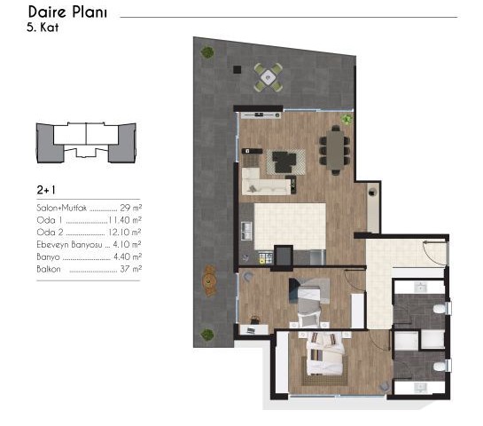 LONG BEACH'TE DENİZE YÜRÜME MESAFESİNDE SATILIK 2+1 SIFIR LÜKS DAİRELER 