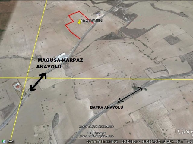 19 ACRES OF 2 EVLEK FIELDS FOR SALE ON THE KARPAZ HIGHWAY IN ÇAYIROVADA ** 