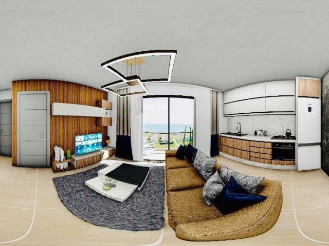 1+1 ZERO LUXURIOUS FLATS FOR SALE IN İSKELE LONGBEACH WITHIN WALKING DISTANCE TO THE SEA ** 