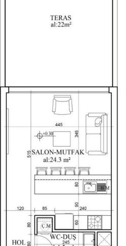 YENİBOĞAZİÇİ'NDE DENİZE YÜRÜME MESAFESİNDE SATILIK 1+1 SIFIR LÜKS DAİRELER 