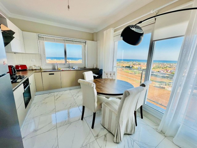 3+1 LUXURY FLAT FOR SALE WITH STUNNING SEA VIEW IN İSKELE BAHÇELER