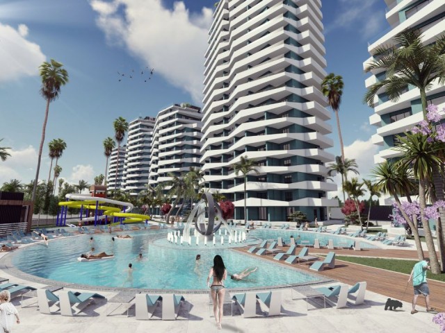 NEUE LUXUSWOHNUNGEN ZUM VERKAUF IN İSKELE LONG BEACH, NUR fußläufig zum Meer