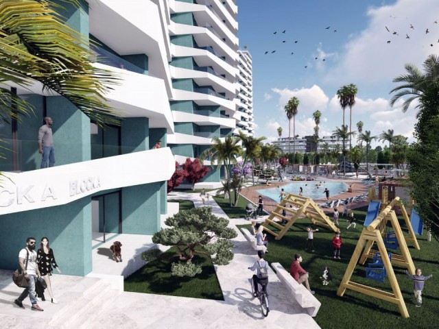 NEUE LUXUSWOHNUNGEN ZUM VERKAUF IN İSKELE LONG BEACH, NUR fußläufig zum Meer