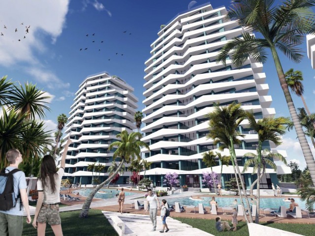 NEUE LUXUSWOHNUNGEN ZUM VERKAUF IN İSKELE LONG BEACH, NUR fußläufig zum Meer