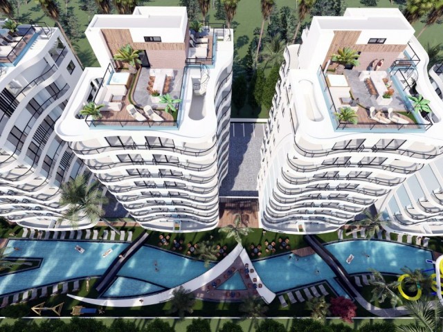 2+1 NEW LUXURY FLATS FOR SALE IN İSKELE LONG BEACH AREA