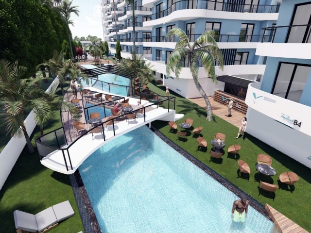 2+1 NEW LUXURY FLATS FOR SALE IN İSKELE LONG BEACH AREA
