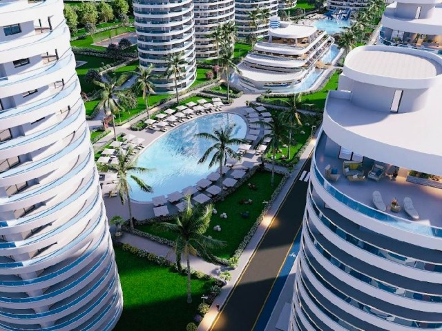 NEW LUXURY RESIDENCE FLATS FOR SALE IN İSKELE LONG BEACH, WALKING DISTANCE TO THE SEA