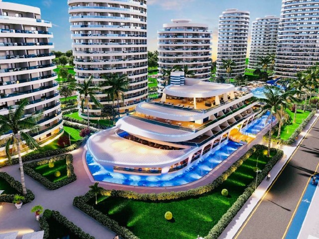 NEW LUXURY RESIDENCE FLATS FOR SALE IN İSKELE LONG BEACH, WALKING DISTANCE TO THE SEA