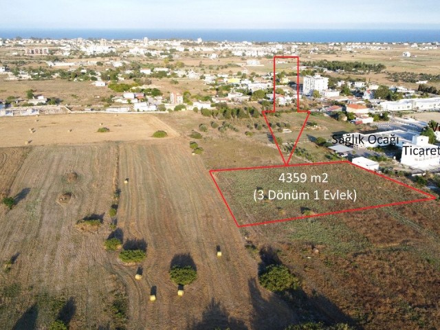 3 DECADES OF FIELD FOR SALE IN İSKELE CENTER SUITABLE FOR VILLA CONSTRUCTION WITH A LARGE GARDEN