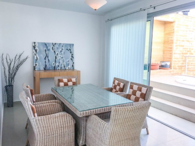 Duplex apartment for sale in Dogankoy with 2 bedrooms + swimming pool + semi-furnished + white furnished + air conditioning ** 