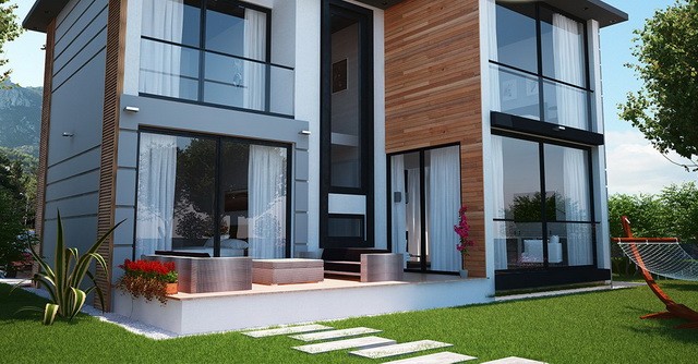 Villas for sale in Alsancak with 3 bedrooms + shared swimming pool + built with high quality materials + modern design + payment plan ** 