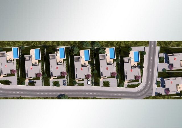 Çatalköy'de 4 yatak odalı modern akıllı sistemli Satılık Villa